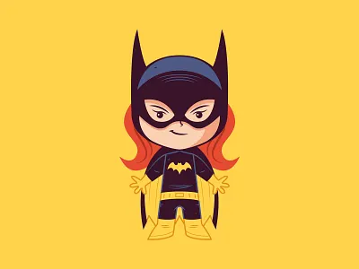 Little Batgirl badge dccomics illustration logo sticker