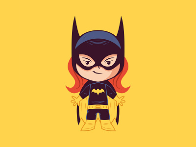 Little Batgirl badge dccomics illustration logo sticker