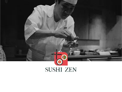 Sushi Zen branding design food japonese logo sushi typography vector