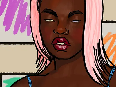 pretty girl illustration