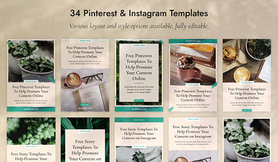 34 Pinterest & Instagram Templates