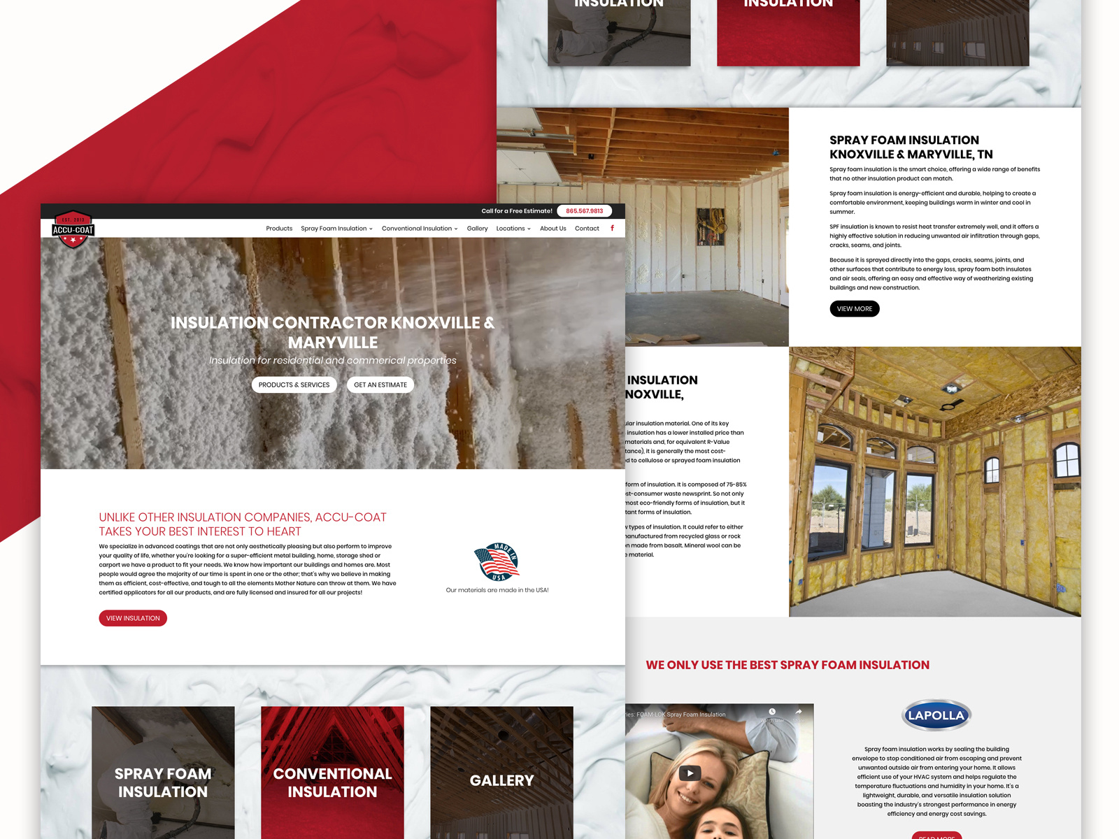 Example of Accu-Coat / Knoxville, TN - Website Design by Slamdot