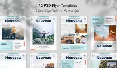 Neuveau – 12 Travel Flyers design flyer flyer design print vector