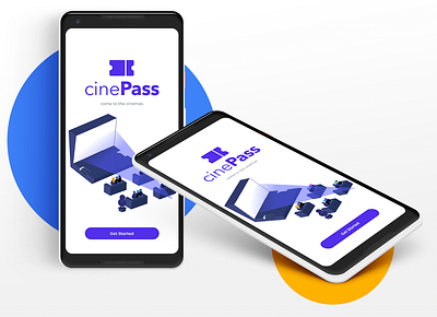 cinePass - e-commerce subscription concept mobile application app branding ecommerce figma illustration logo mobile app design mobile landing page shot ui ux