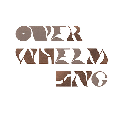 Overwhelming branding design handlettering logo procreate typography