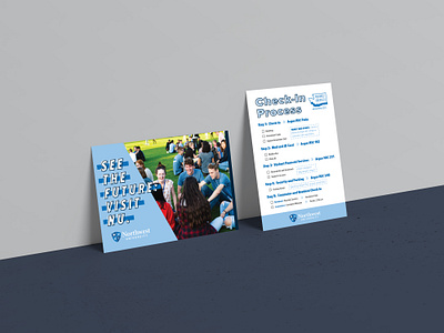 NU Postcards college layout design northwest postcard print design university