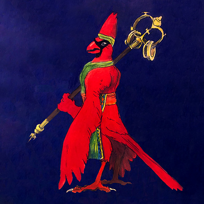 Pepper 5e aarakocra bird bird illustration cardinal cardinals illustration monk