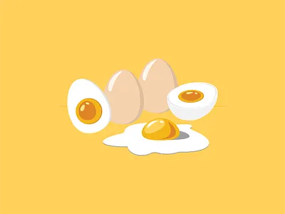 Eggs adobe art artwork breakfast design drawing egg eggs flat food icon icons illustration illustrator logo love restaurant vector yellow yum