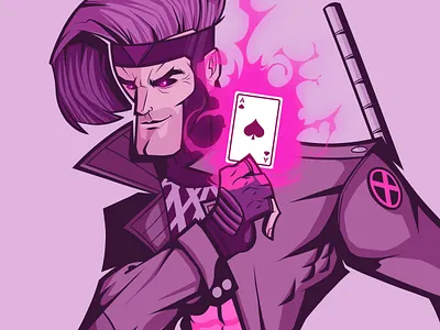 Gambit aceofspades character design childrenoftheatom gambit illustration illustrator kineticenergy kineticenergy marvel marvel fanart marvelcomics mr. bob mutant remylebeau remylebeau uncannyxmen vector xmen