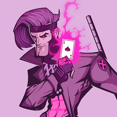 Gambit aceofspades character design childrenoftheatom gambit illustration illustrator kineticenergy kineticenergy marvel marvel fanart marvelcomics mr. bob mutant remylebeau remylebeau uncannyxmen vector xmen