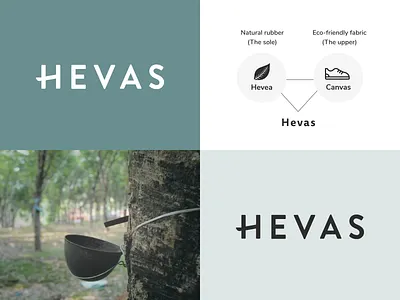 HEVAS Branding | Sustainable Sneaker Ecommerce Store branding branding and identity branding concept brandon grotesque canvas creativity design ecommerce green logo logotype mobile app rubber sage green sneaker sustainability