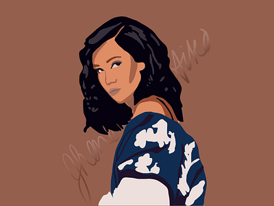 Jhene Aiko design graphic illustration illustrations illustrator procreate