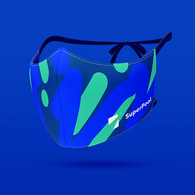 Mask work blue branding color crona design flat home icon logo logo pool logo s logos logotype mask pool typography ui