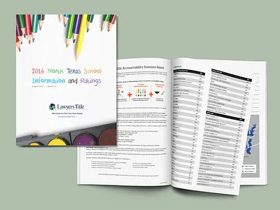 School Rating Booklet - Lawyer's Title booklet booklet design branding brochure brochure design composition design graphic design indesign layout marketing collateral photoshop sales collateral