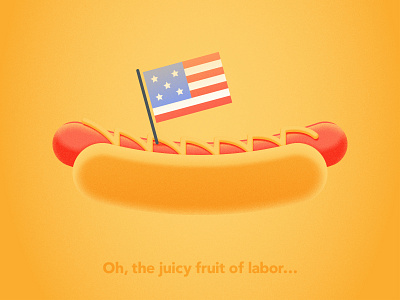 Holiday Series - Labor Day grain hotdog illustartor illustration labor day vector