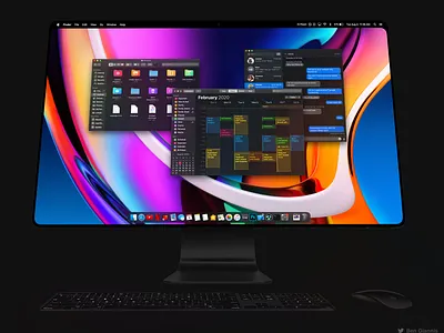 iMac Concept bezel computer concept dark design desktop edge to edge face id faceid fullscreen future imac imac pro mac macos screen ui