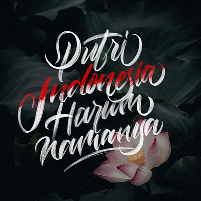 Putri Indonesia brand branding design goodtype letter lettering procreate typography