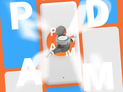 Landing Page of Water Company Website app blue flat landing landingpage orange typography ui ux web