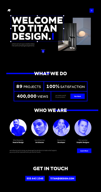 Titan Design adobexd agency blue branding design ui ui design userinterface