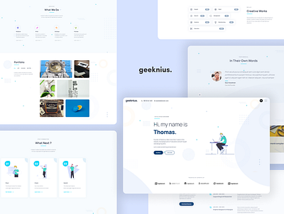 Geeknius Modern & Creative CV/Resume clean creative css3 curriculum vitae cv cv design cv resume template cv template horizontal scrolling html5 onepage personal personal branding personal logo portfolio profile responsive resume sass skills