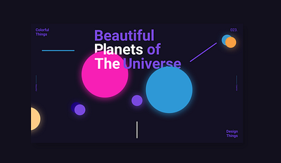 Beautiful blanets of the universe colorful colors design gradients shadows typography