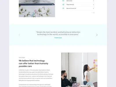 Home Guardian design ecommerce elderly minimal product technical typography ui ux web website