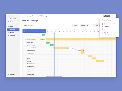 Project Roadmap dashboard dashboard design design flat minimal software ui ui design uidesign ux