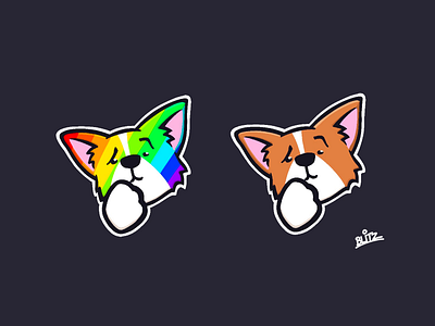 Thinking Corgis corgi drawing illustration procreate