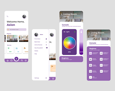 Home Automation app design home automation icon minimal purple typography ui ux vector