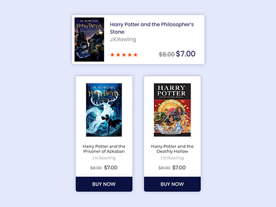 Daily UI 045 Info Card app ui booksapp bookstore card design card ui cards ui daily ui 045 dailyui dailyui045 harrypotter infocard potterhead ui elements