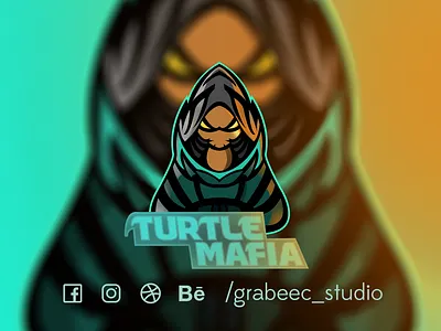 ASSASSIN TURTULE esports logo illustraion logo mascot twitch logo youtube
