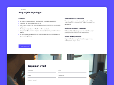 Sophlogic Career Page career careers careers page clean design interface interfaces join us landing page ui user experience user interface design userexperiencedesign userinterface ux visual design web web design website website design