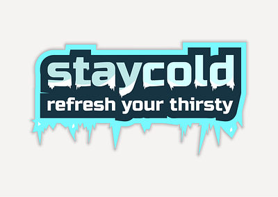 stay cold branding design freeze logo