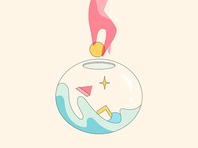 Abstract Editorial Illustrations abstract article client designer editorial experts hand illustration line art metaphor pastel vector work