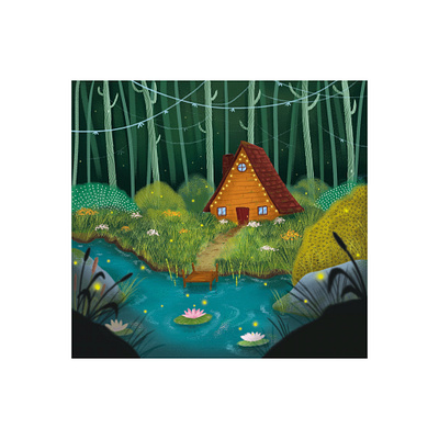 Summer house art artwork cute cute art design digital illustration digitalart illustration illustration art kids books artist little house