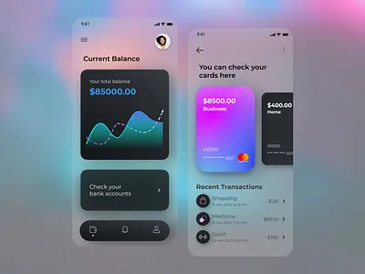 Mobile banking - Mobile App app app design app ui banking bankingapp finance finances mobile ui mobileapp moneytransfer payment ui wallet