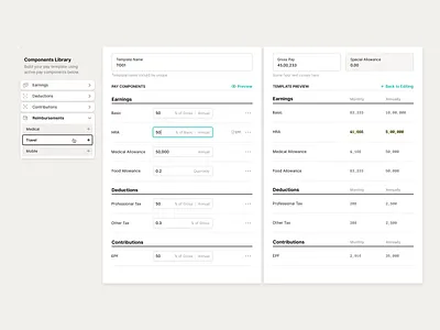 Template Builder admin pay salary structure template template builder webapp
