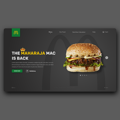 Online Food Ordering building burger burger king burger logo burger menu burgers food mack maharaja mcu order ui web