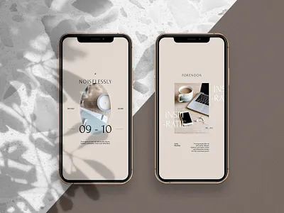 Thrives - Instagram Pack instagram instagram post instagram stories instagram template minimal minimalism modern moodboard nude color pastel simple simple clean interface social media social media design