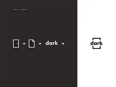 DARK Logo Concept branding flat geometric identity lockup logo logodesign logomark logos visual identity