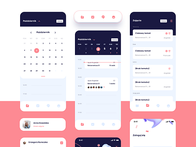 Remote teaching with Lektorio 📓 app calendar clean design iteo learning ui