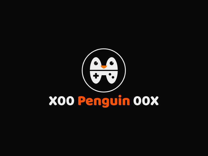 Logo Design for X00 Penguin 00X black cartoon cartoon character character characterdesign flat gamepad gaming gaminglogo icon illustration logo logo design logotype penguin round logo vector