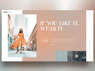 Fashion Landingpage blurred background fashion landingpage screendesign ui uiux webdesign werbeagentur