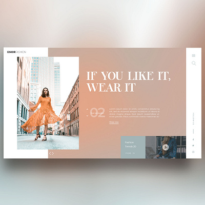 Fashion Landingpage blurred background fashion landingpage screendesign ui uiux webdesign werbeagentur