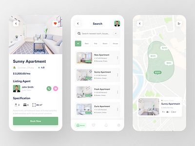 HomePick - Rent Apartment apartment apartment design apartments apartments for sale booking app booking.com clean colorful dribbble best shot mobile mobile app mobile app design mobile design popular property realestate ui ux