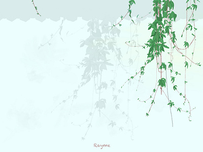 Summer in Green daily dribbble best shot illustration painting plants procreate summer