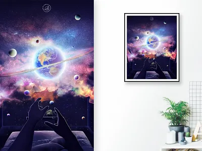 A Room Full of Stars adobe photoshop design digitalart fantasy fantasyart illustration photomanipulation spaceart surrealism thevisualx