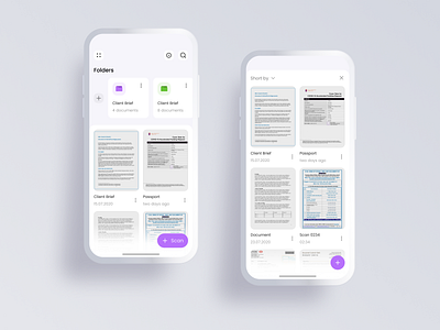 Scanner Pro design concept app apple design mobile mobile ui scanner ui uiux ux