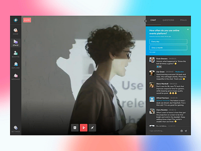Video conferencing system - Stage event finder online events product design video conferencing video conferencing tool web design