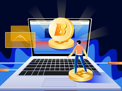 Blockchain design illustration